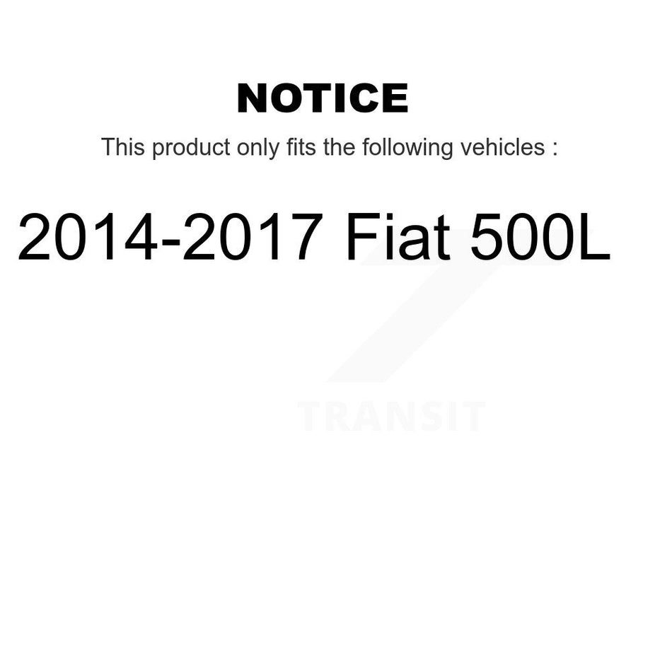 Front Rear Wheel Bearing And Hub Assembly Kit For 2014-2017 Fiat 500L K70-101693