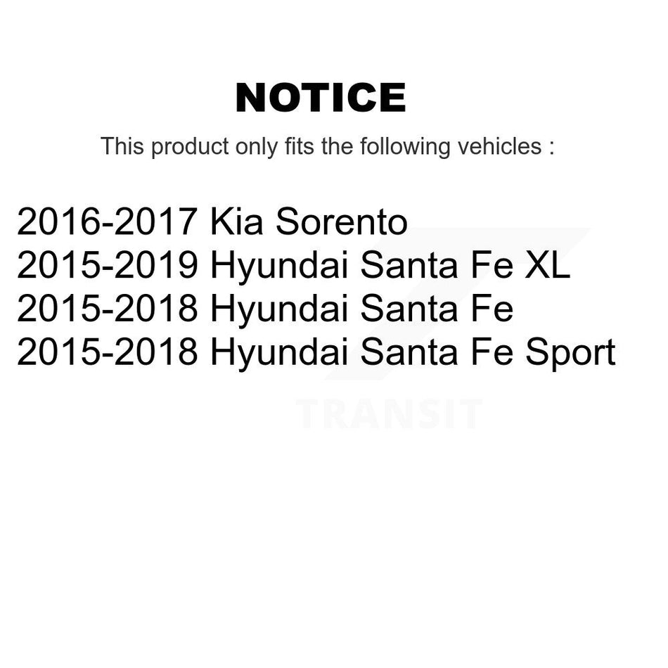 Front Wheel Bearing And Hub Assembly Pair For Hyundai Santa Fe Sport Kia Sorento XL K70-101714