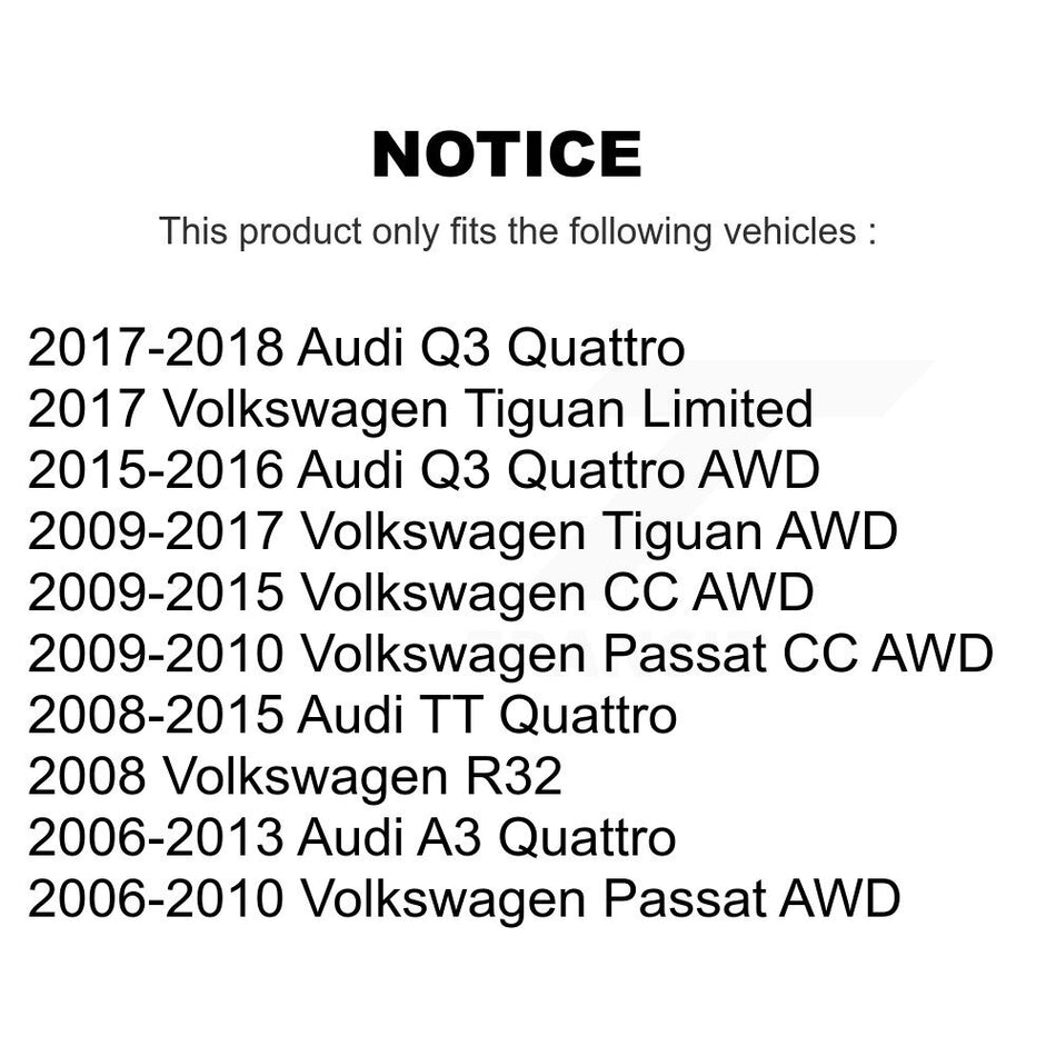 Front Rear Wheel Bearing & Hub Assembly Kit For Volkswagen Tiguan CC Passat Audi TT Quattro Q3 A3 R32 Limited K70-101753