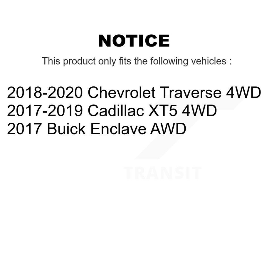 Rear Wheel Bearing And Hub Assembly Pair For Chevrolet Traverse Cadillac XT5 Buick Enclave K70-101781