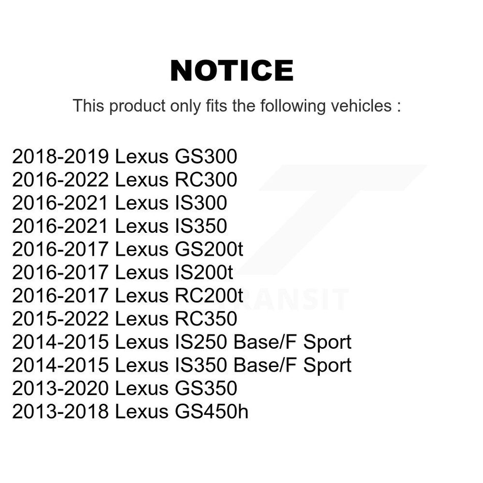 Rear Wheel Bearing And Hub Assembly Pair For Lexus GS350 IS250 IS300 IS200t IS350 RC350 RC300 RC200t GS300 GS200t GS450h K70-101782