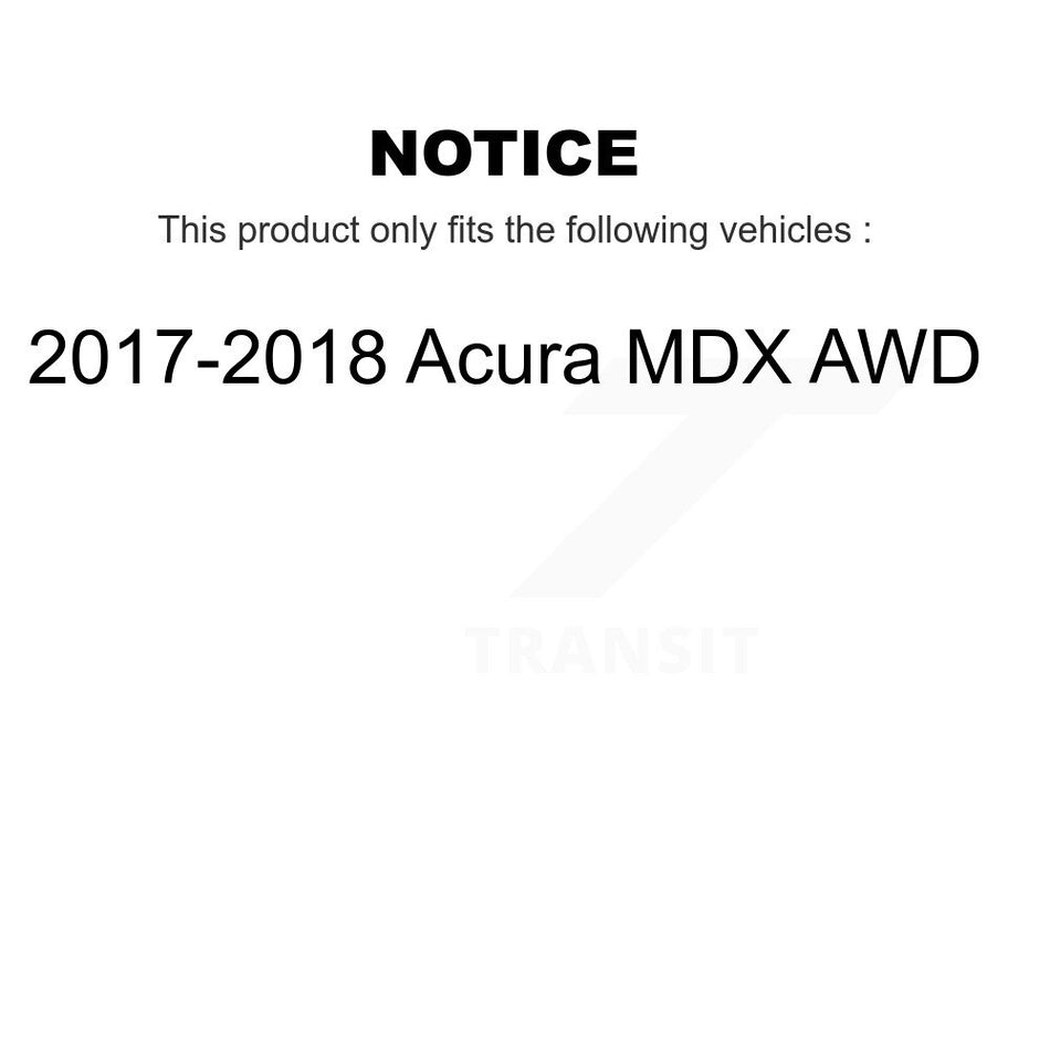 Front Rear Wheel Bearing And Hub Assembly Kit For 2017-2018 Acura MDX AWD K70-101794