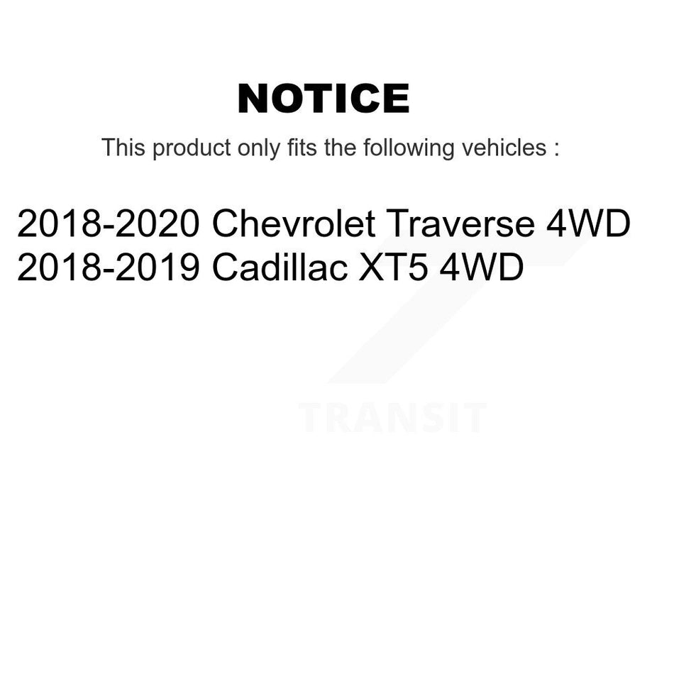 Front Rear Wheel Bearing & Hub Assembly Kit For Chevrolet Traverse Cadillac XT5 4WD K70-101814