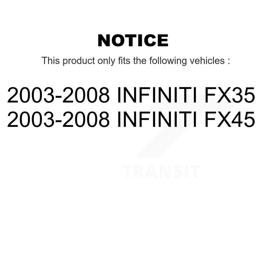 Front Suspension Control Arm And Ball Joint Assembly Link Kit For 2003-2008 Infiniti FX35 FX45 INFINITI K72-100041