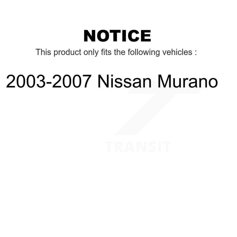 Front Suspension Control Arm And Ball Joint Assembly Link Kit For 2003-2007 Nissan Murano K72-100084