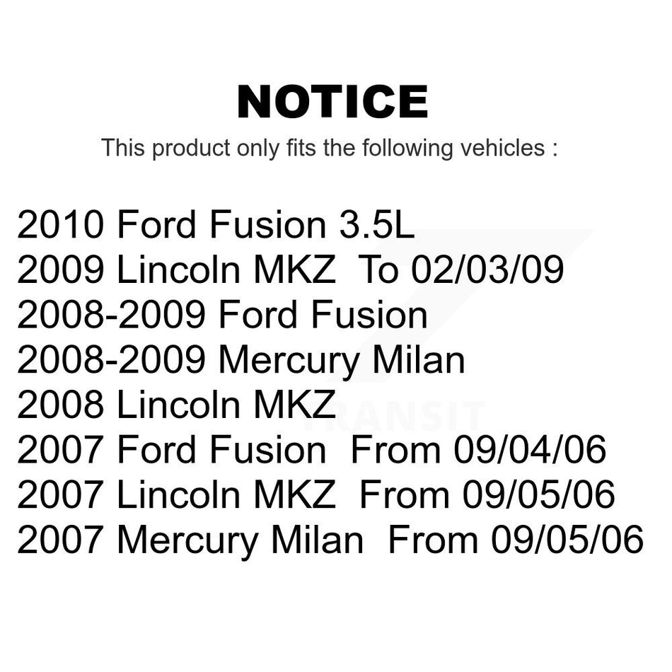 Front Suspension Control Arm And Ball Joint Assembly Link Kit For Ford Fusion Lincoln MKZ Mercury Milan K72-100098