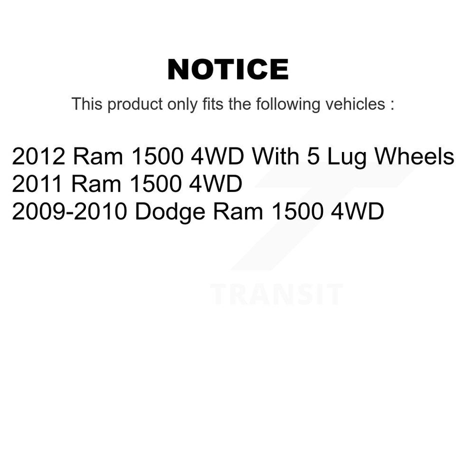 Front Suspension Control Arm And Ball Joint Assembly Steering Tie Rod End Stabilizer Bar Link Kit (8Pc) For Ram 1500 Dodge 4WD K72-100113