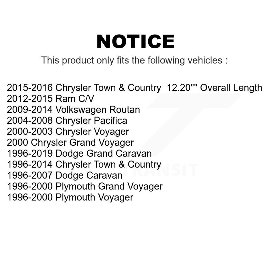 Front Suspension Link Pair For Dodge Grand Caravan Chrysler Town & Country Pacifica Plymouth Voyager Volkswagen Routan Ram C/V K72-100187