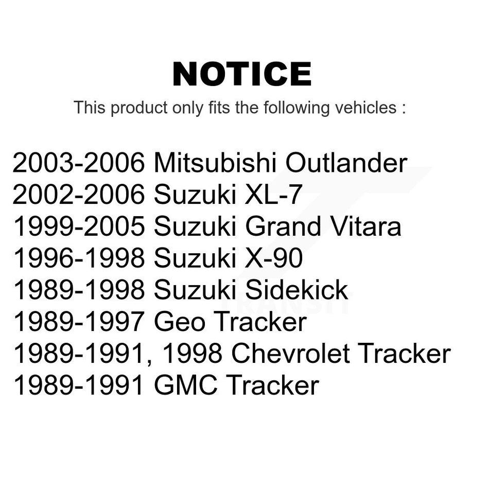 Front Suspension Link Pair For Suzuki Tracker XL-7 Geo Mitsubishi Outlander Grand Vitara Sidekick Chevrolet X-90 GMC K72-100213