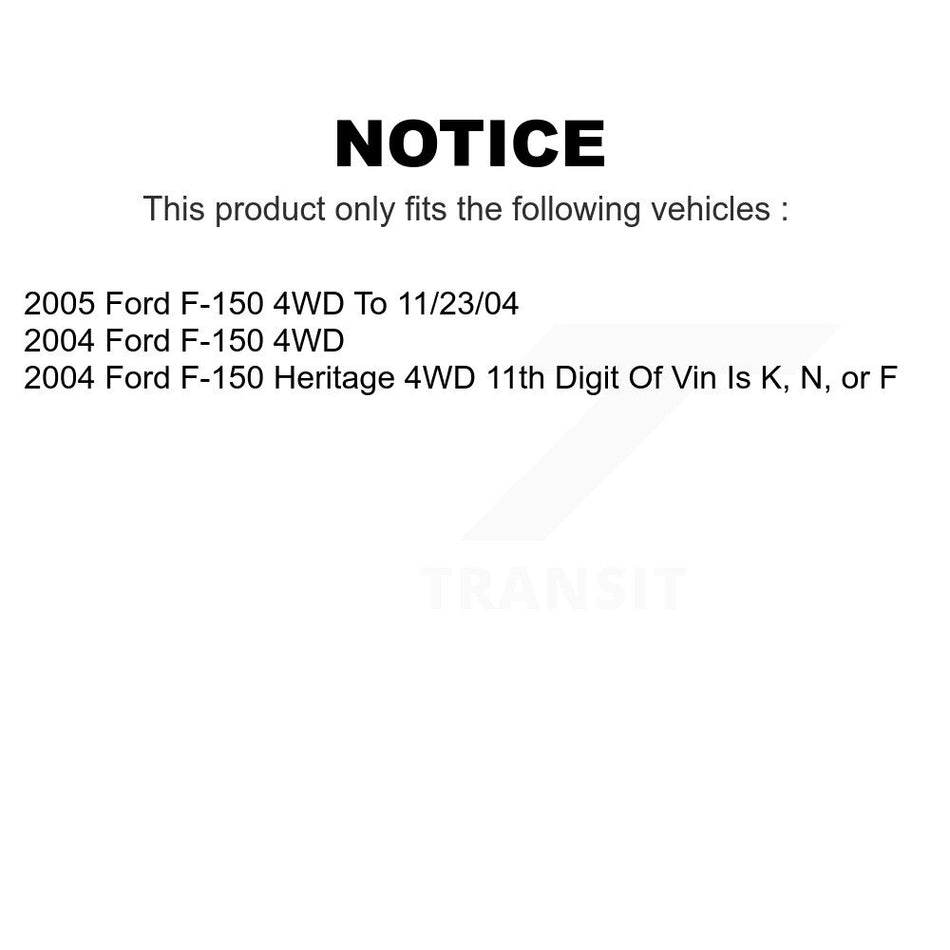 Front Suspension Link Pair For Ford F-150 Heritage 4WD K72-100243