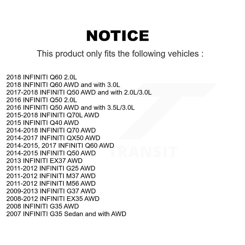 Front Suspension Link Kit For INFINITI G37 Q50 G35 QX50 Q60 EX35 M37 G25 Q70 Q70L Q40 M56 EX37 K72-100297