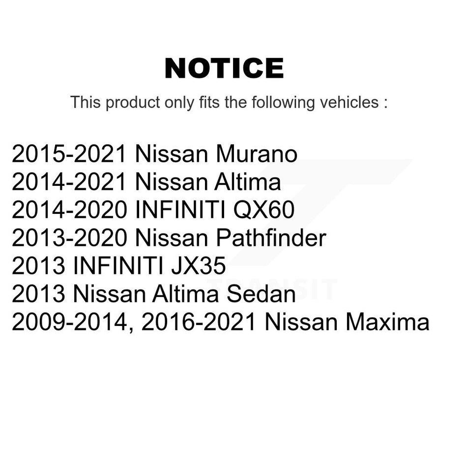 Front Suspension Link Kit For Nissan Altima Maxima Pathfinder Murano INFINITI QX60 JX35 K72-100300