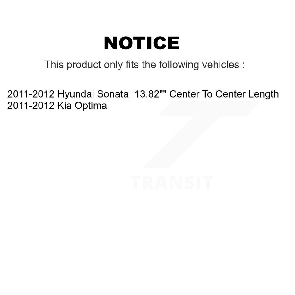 Front Suspension Link Kit For 2011-2012 Hyundai Sonata Kia Optima K72-100304