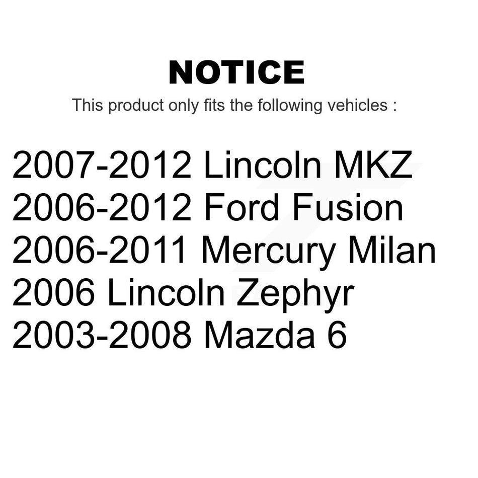 Rear Suspension Link Pair For Ford Fusion Mazda 6 Lincoln MKZ Mercury Milan Zephyr K72-100339