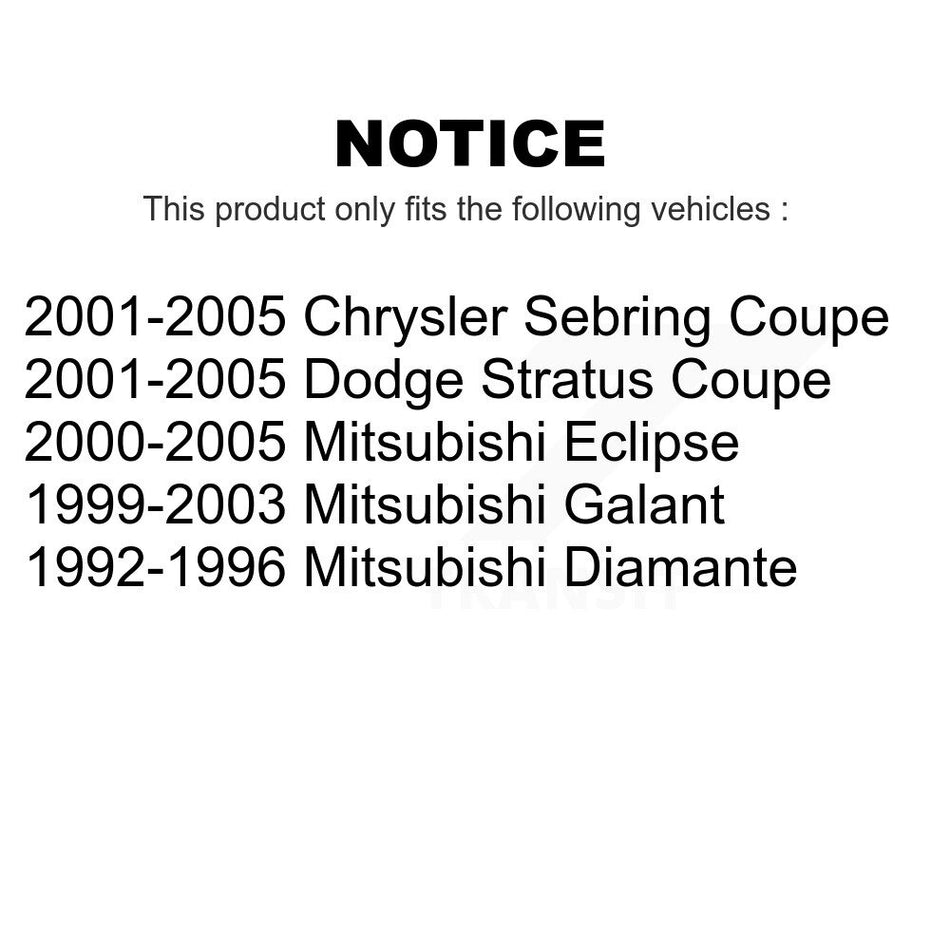 Rear Suspension Link Pair For Mitsubishi Chrysler Sebring Dodge Stratus Eclipse Galant Diamante K72-100343