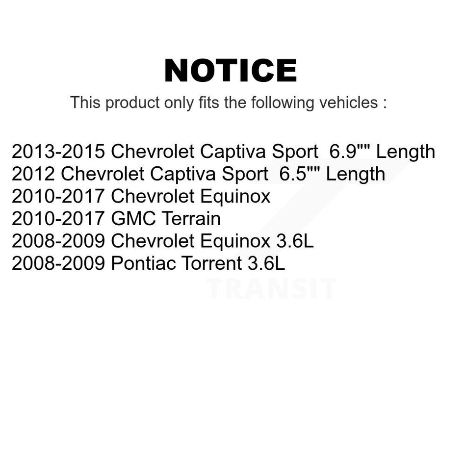 Rear Suspension Link Pair For Chevrolet Equinox GMC Terrain Captiva Sport Pontiac Torrent K72-100355