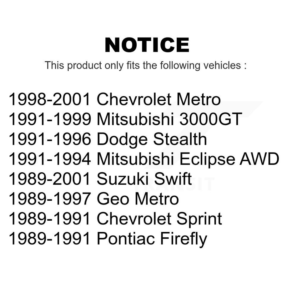 Rear Suspension Link Pair For Metro Geo Mitsubishi 3000GT Chevrolet Dodge Stealth Suzuki Swift Eclipse Pontiac Sprint Firefly K72-100402