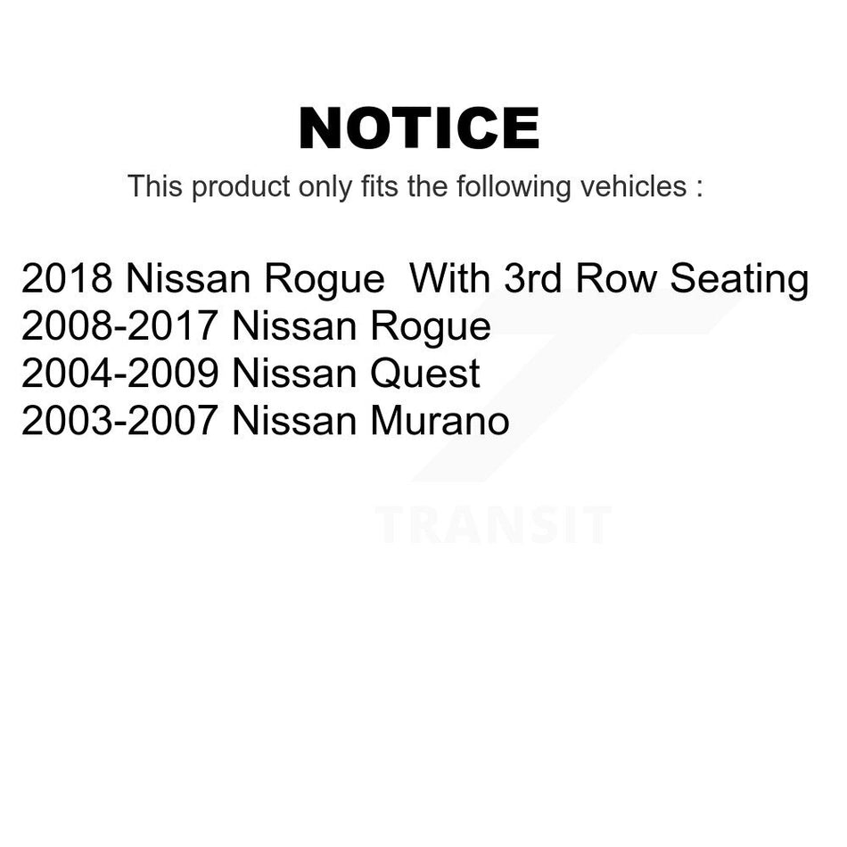 Front Suspension Ball Joints Pair For Nissan Rogue Murano Quest K72-100448