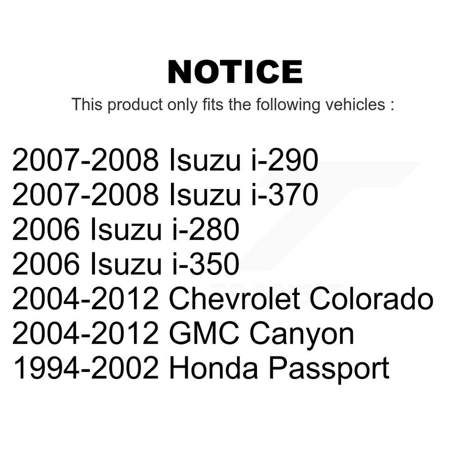 Front Suspension Ball Joints Pair For Chevrolet Colorado GMC Canyon Honda Passport Isuzu i-290 i-280 i-370 i-350 K72-100512