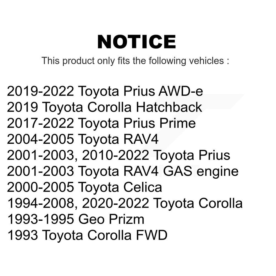 Front Suspension Ball Joints Pair For Toyota Corolla Prius RAV4 Celica Prime Geo Prizm AWD-e K72-100522