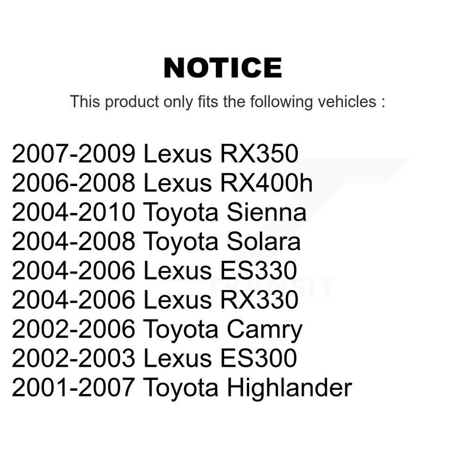 Front Suspension Ball Joints Pair Kit For Toyota Camry Sienna Lexus Highlander RX350 RX330 Solara ES330 ES300 RX400h K72-100545