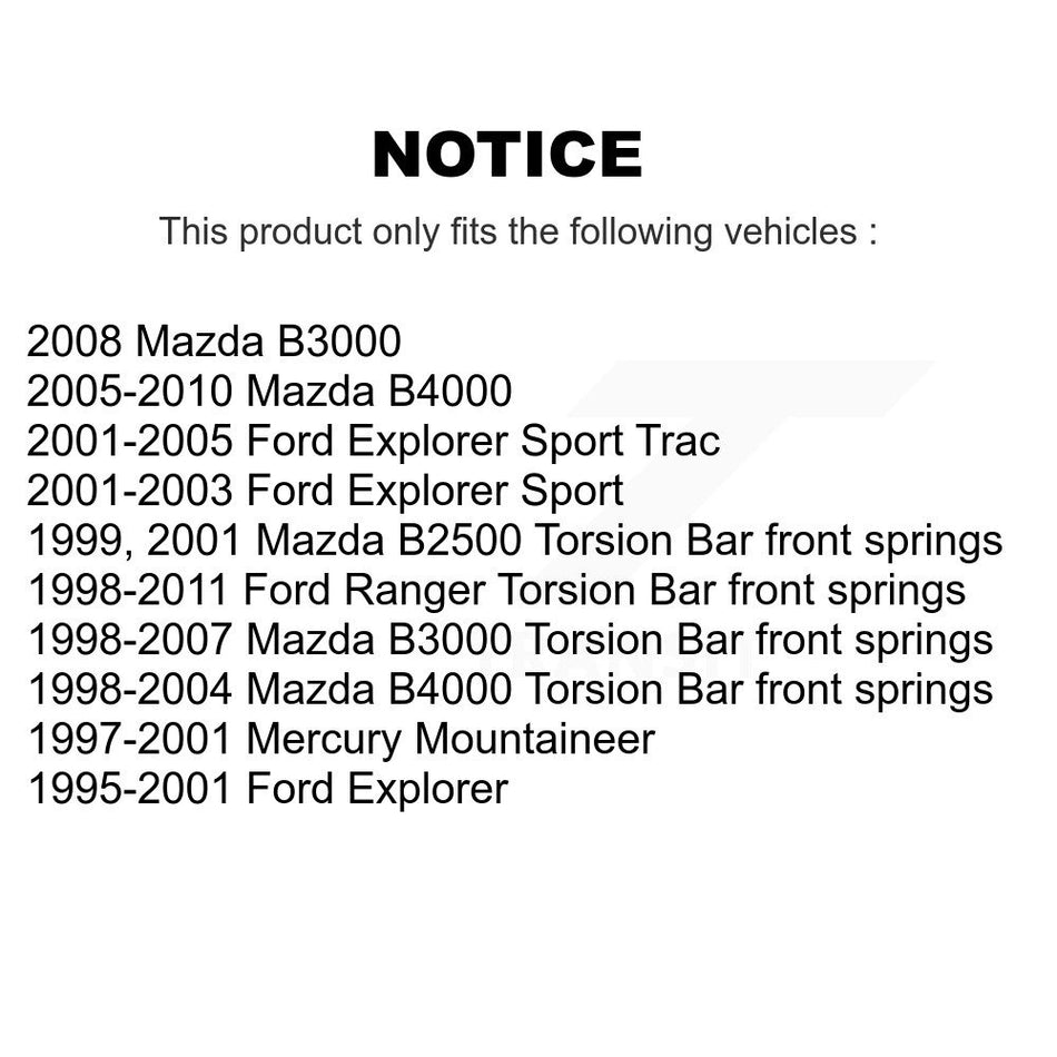 Front Suspension Control Arm And Ball Joint Assemblies Kit For Ford Ranger Explorer Sport Trac Mazda Mercury Mountaineer B3000 B4000 B2500 K72-100564