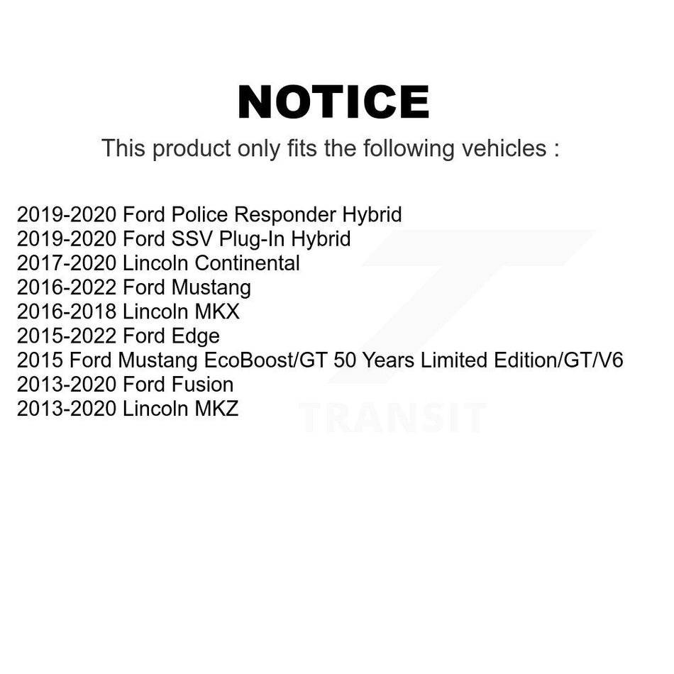 Rear Suspension Link Pair For Ford Fusion Edge Mustang Lincoln MKZ MKX Continental Police Responder Hybrid SSV Plug-In K72-100680