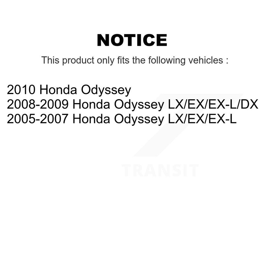 Front Suspension Control Arm And Ball Joint Assembly Steering Tie Rod End Stabilizer Bar Link Kit (8Pc) For Honda Odyssey K72-100691