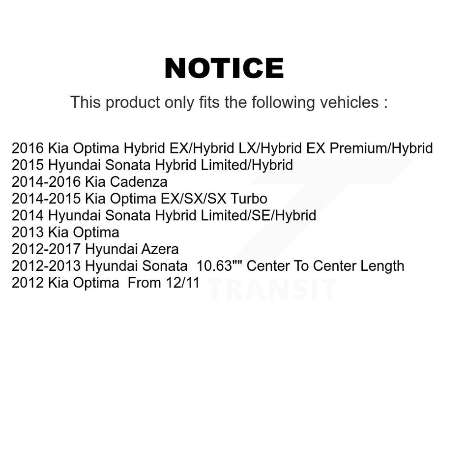 Front Rear Suspension Link Kit For Hyundai Sonata Kia Optima Azera Cadenza K72-100815