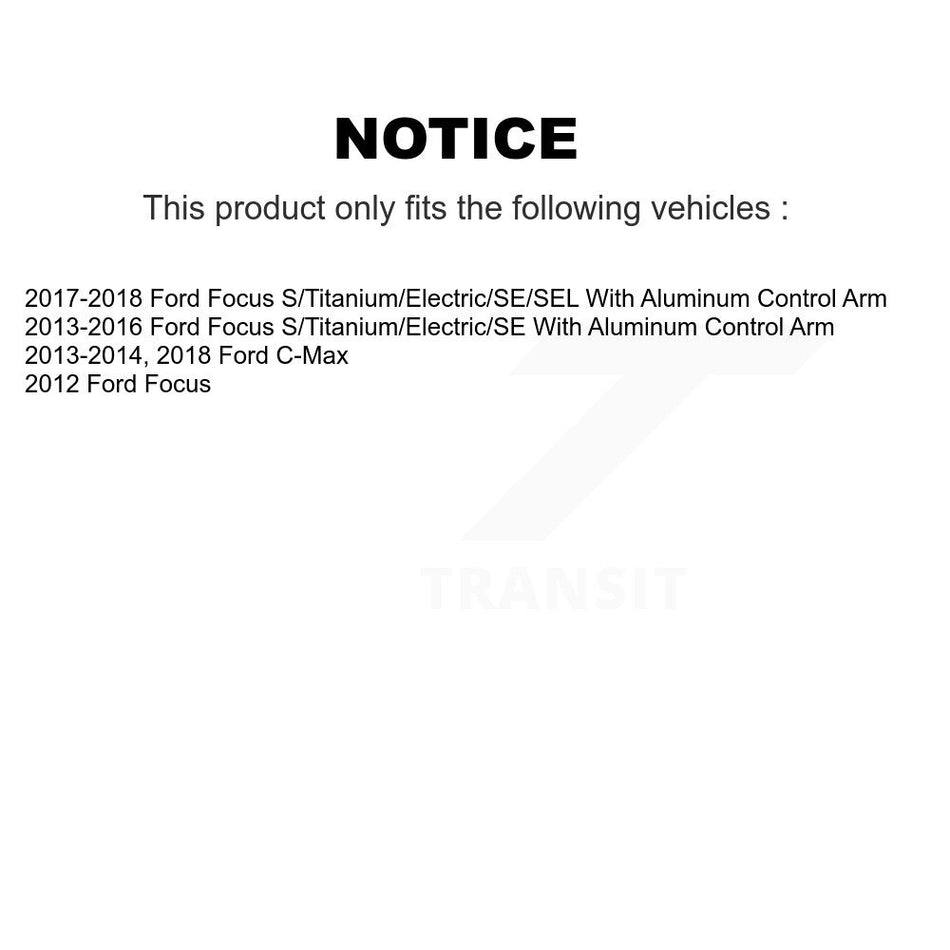 Front Suspension Control Arm And Ball Joint Assembly Link Kit For Ford Focus C-Max K72-101095