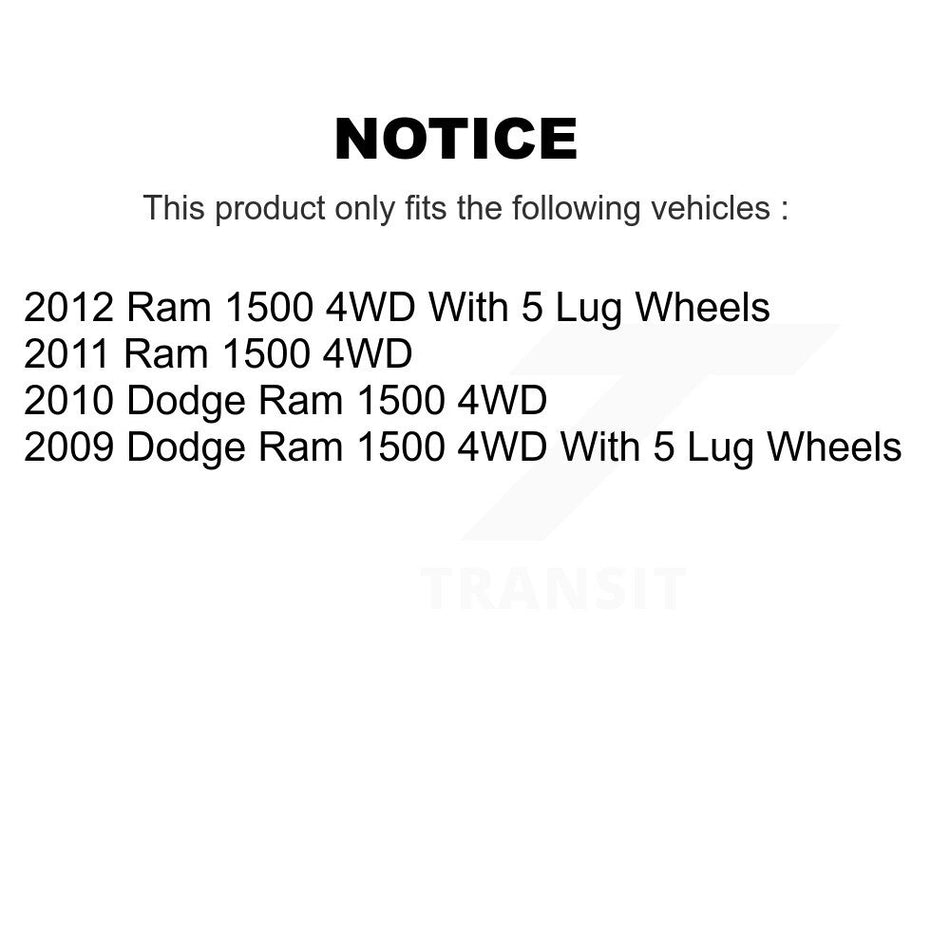 Front And Control Arms Assembly Lower Ball Joints Tie Rods Link Sway Bar Suspension Kit (10Pc) For Ram 1500 Dodge 4WD K72-101180