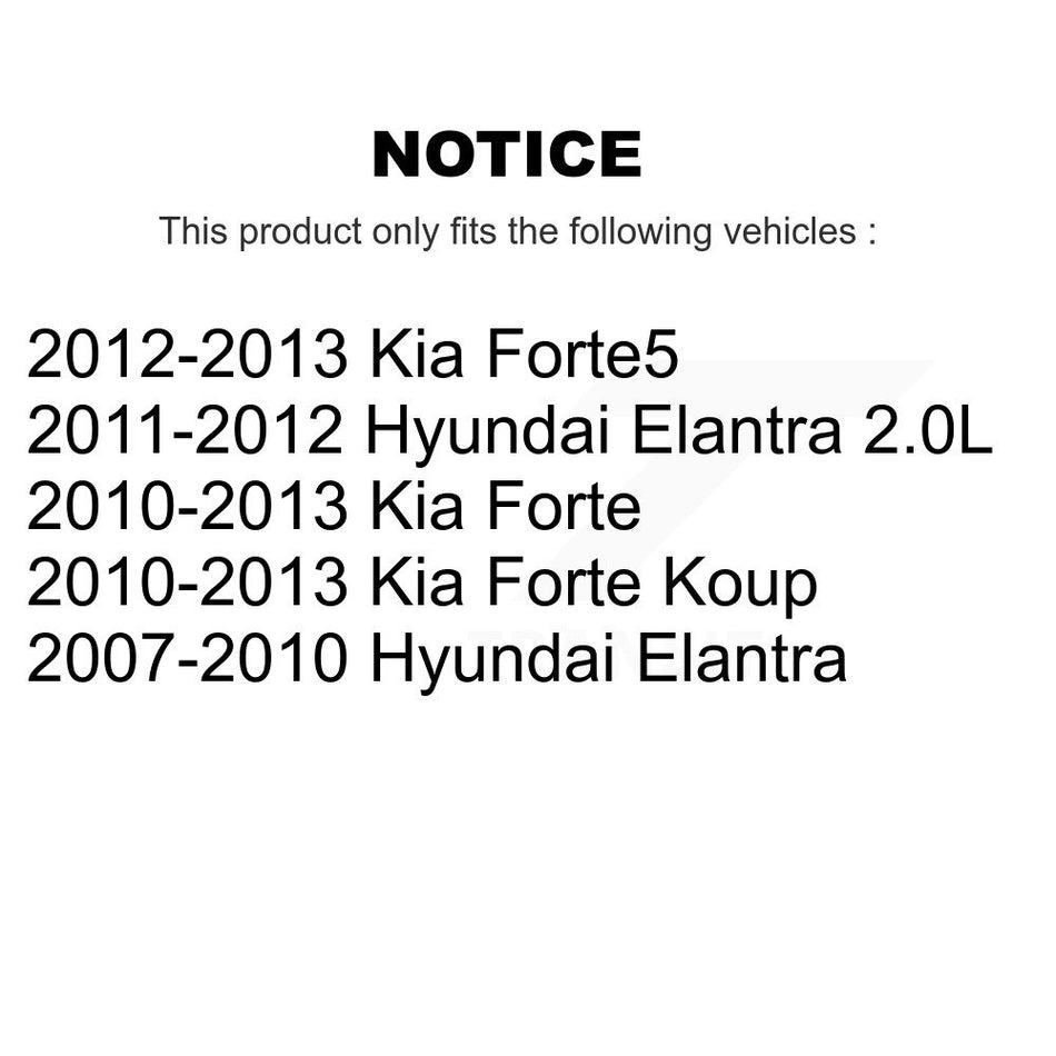 Front Tie Rod End Kit For Hyundai Elantra Kia Forte Koup Forte5 K72-101234