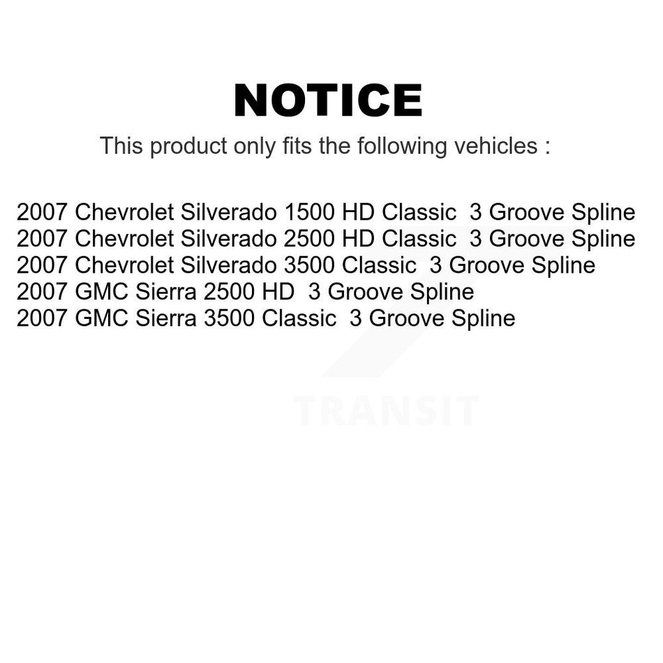 Front Tie Rod End Ball Joints Idler Arm Pitman Kit For 2007-2007 Chevrolet Silverado 2500 HD Classic GMC Sierra 3500 1500 3 Groove Spline K72-101280