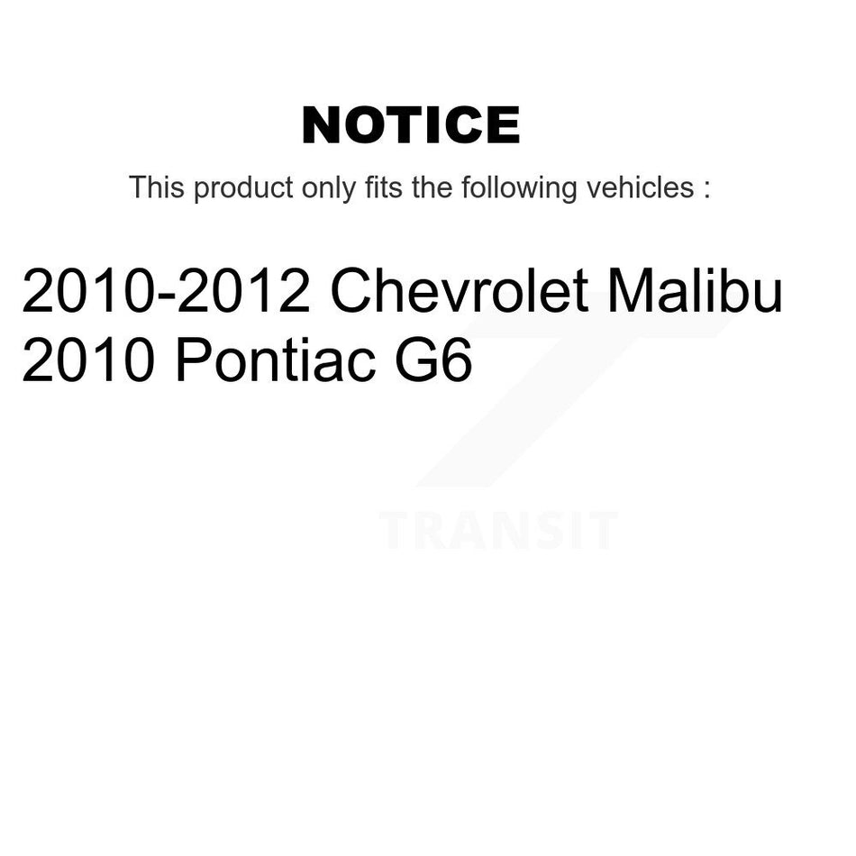 Front Hub Bearing Assembly And Link Kit For Chevrolet Malibu Pontiac G6 K77-100260