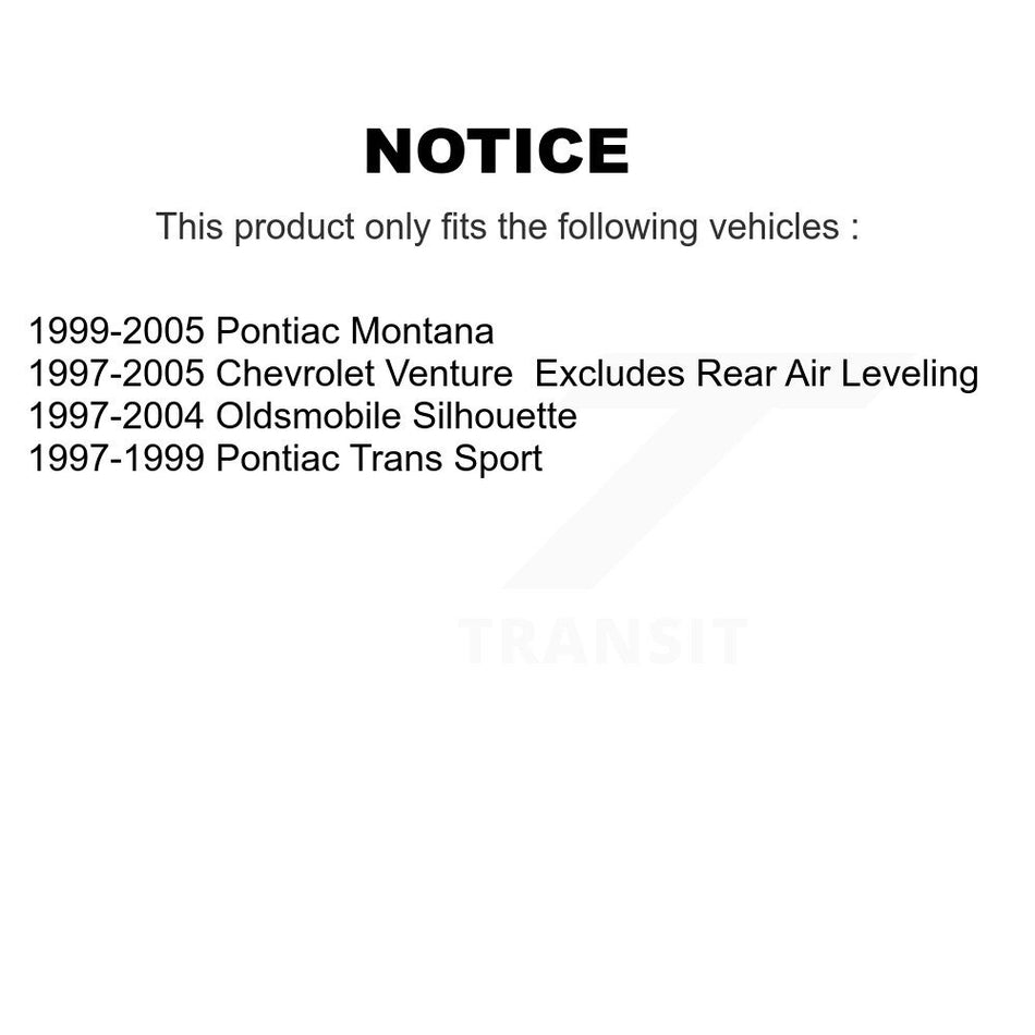 Front Complete Suspension Shocks Strut And Coil Spring Mount Assemblies Pair For Chevrolet Venture Pontiac Montana Oldsmobile Silhouette Trans Sport K78A-100026