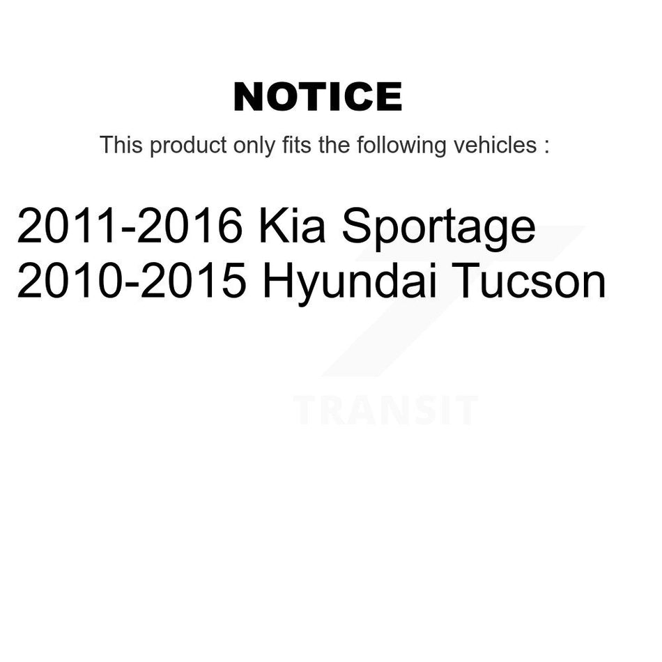 Front Complete Suspension Shocks Strut And Coil Spring Mount Assemblies Kit For Hyundai Tucson Kia Sportage K78A-100176