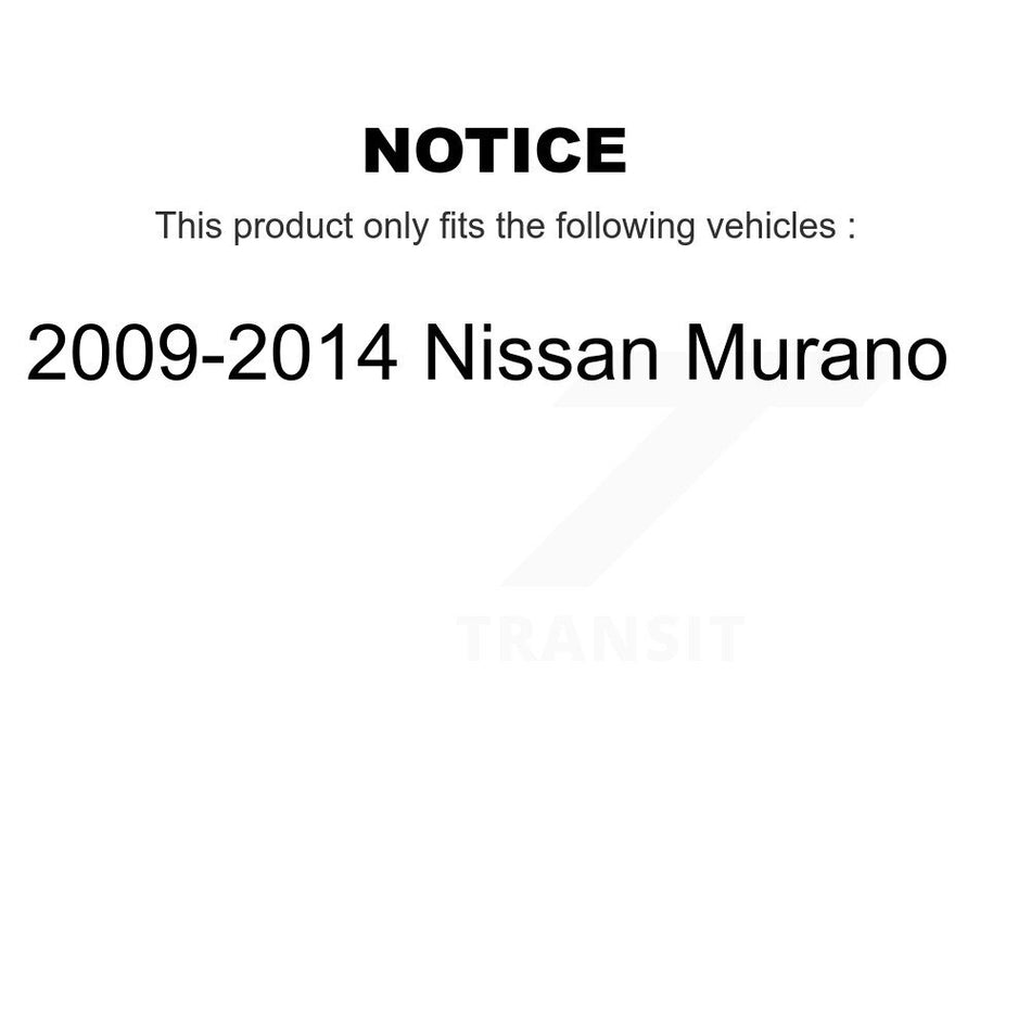 Front Complete Suspension Shocks Strut And Coil Spring Mount Assemblies Kit For 2009-2014 Nissan Murano K78A-100179