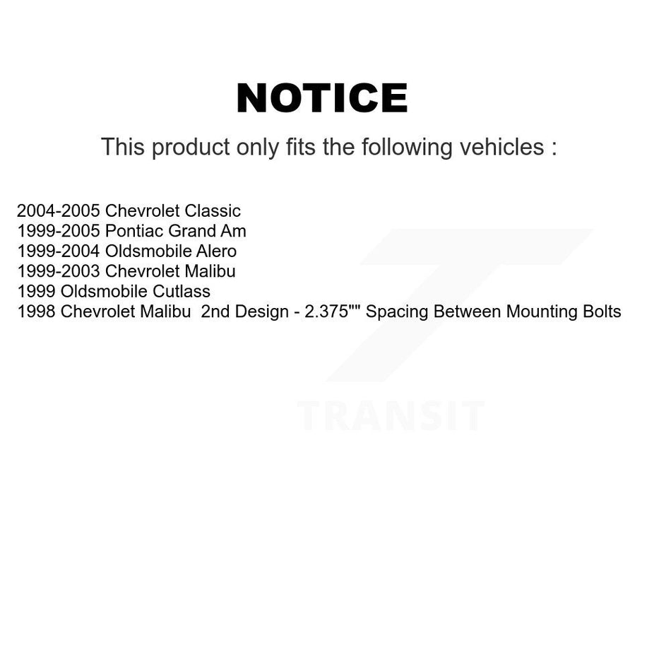 Front Rear Complete Suspension Shocks Strut And Coil Spring Mount Assemblies Kit For Chevrolet Pontiac Grand Am Malibu Oldsmobile Alero Classic Cutlass K78A-100310