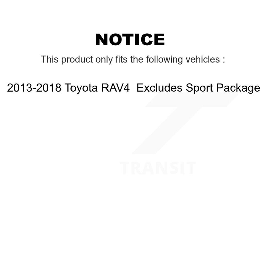 Front Complete Suspension Shocks Strut And Coil Spring Mount Assemblies Kit For 2013-2018 Toyota RAV4 excludes sport package K78A-100362