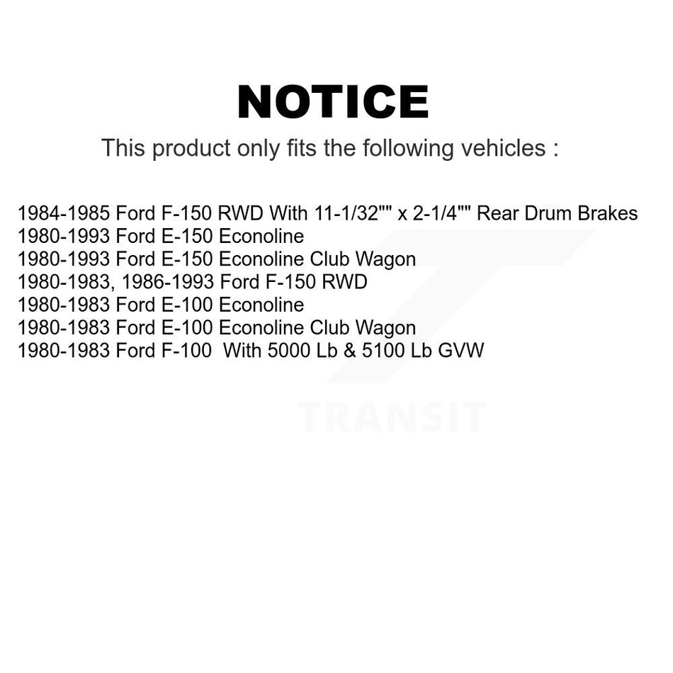 Front Disc Brake Rotors And Hub Assembly Pair For Ford F-150 E-150 Econoline F-100 Club Wagon E-100 K8-100014