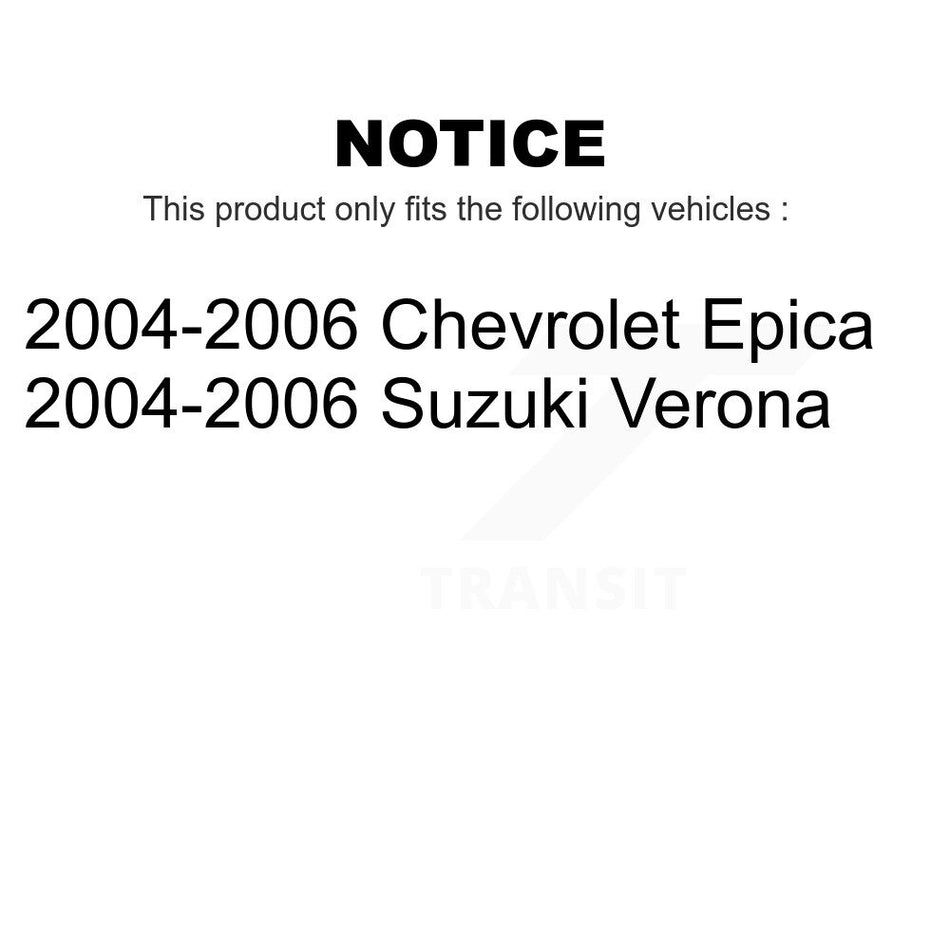 Front Disc Brake Rotors Pair For 2004-2006 Suzuki Verona Chevrolet Epica K8-100099