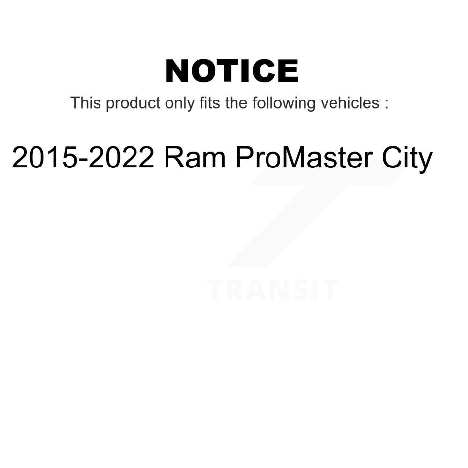 Front Disc Brake Rotors Pair For 2015-2022 Ram ProMaster City K8-100255