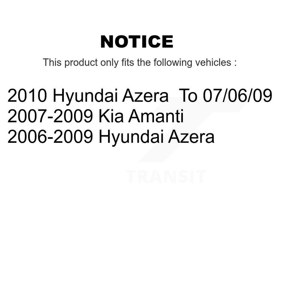 Rear Disc Brake Rotors Pair For Hyundai Azera Kia Amanti K8-100830