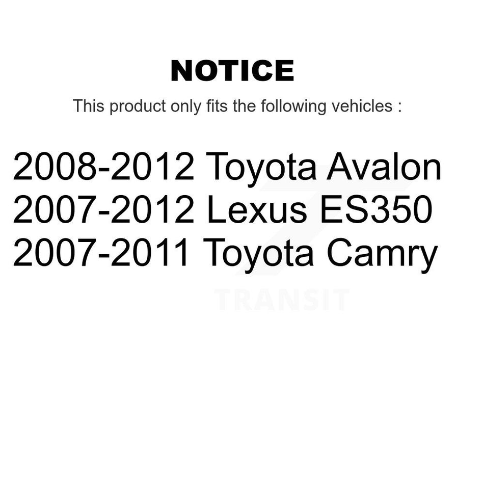 Rear Disc Brake Rotors Pair For Toyota Camry Lexus ES350 Avalon K8-100840