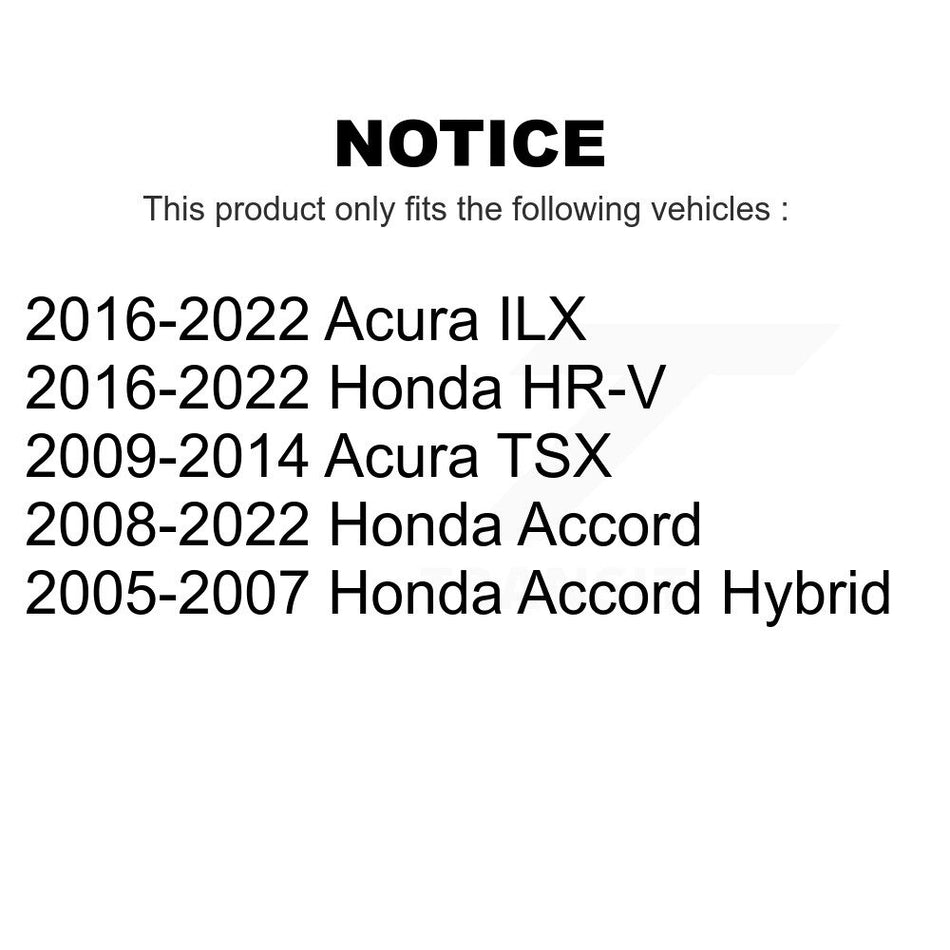 Rear Disc Brake Rotors Pair For Honda Accord HR-V Acura TSX ILX K8-100862