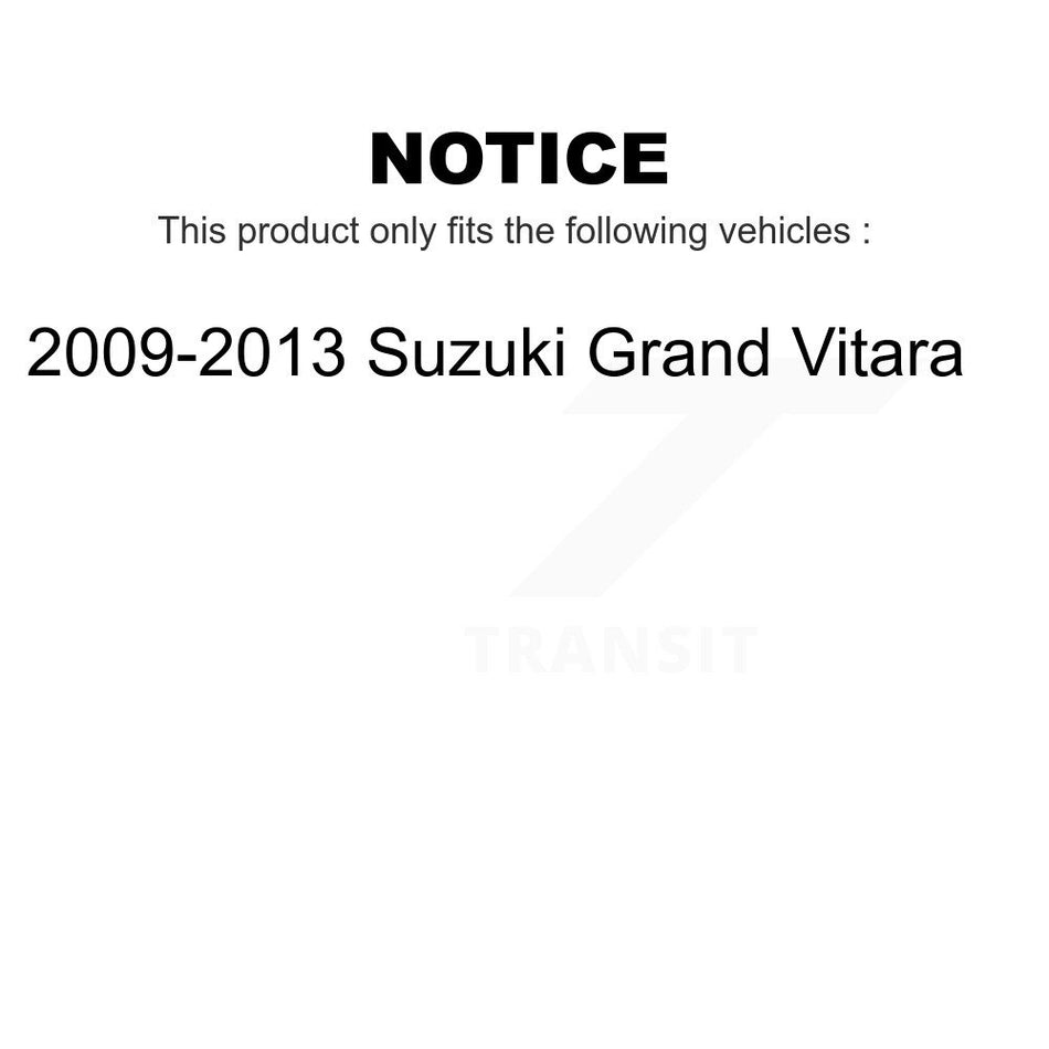 Rear Disc Brake Rotors Pair For 2009-2013 Suzuki Grand Vitara K8-100896