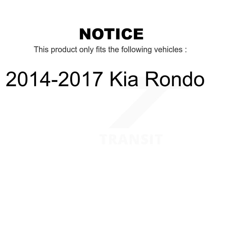 Rear Disc Brake Rotors Pair For 2014-2017 Kia Rondo K8-100960