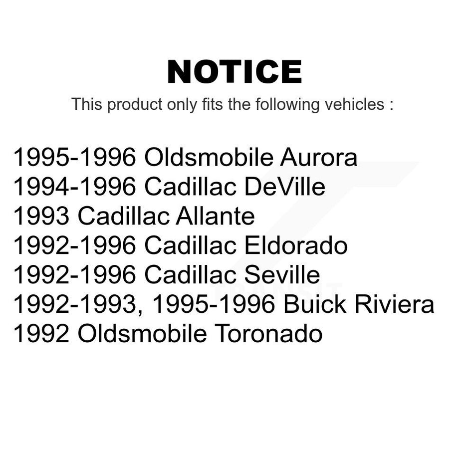 Front Rear Disc Brake Rotors Kit For Cadillac DeVille Eldorado Seville Buick Riviera Oldsmobile Aurora Allante Toronado K8-100969