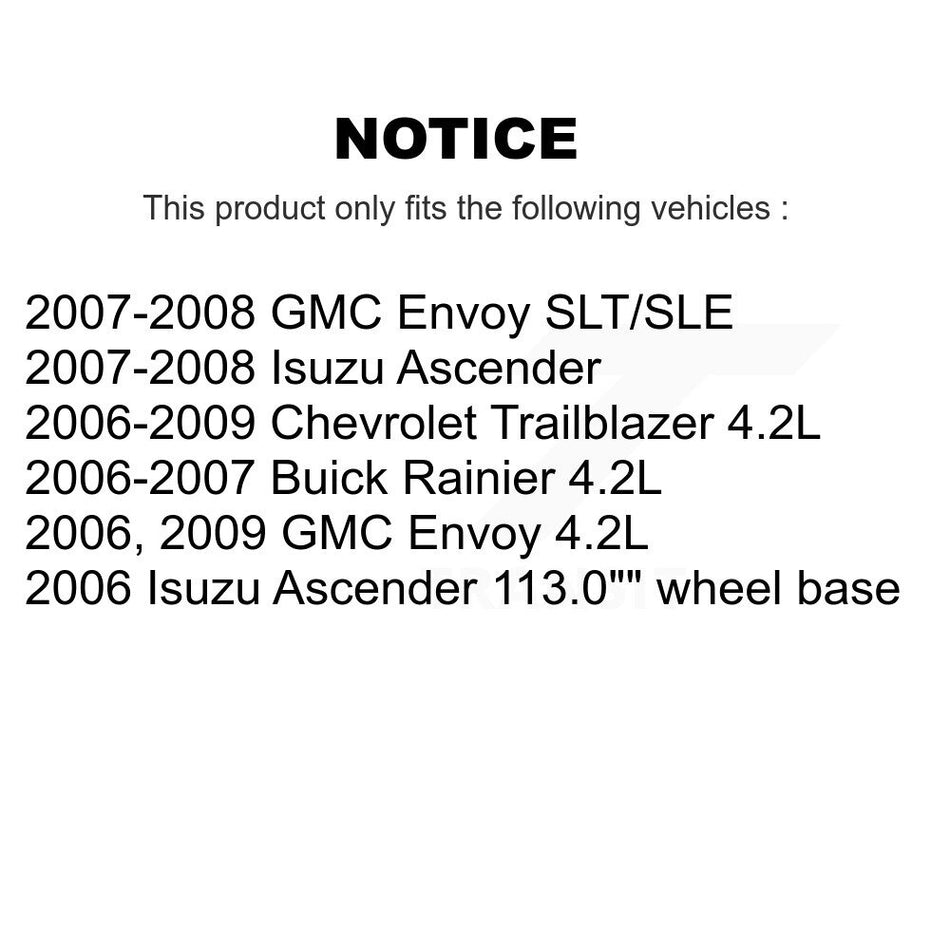 Front Rear Disc Brake Rotors Kit For Chevrolet Trailblazer GMC Envoy Buick Rainier Isuzu Ascender K8-101017