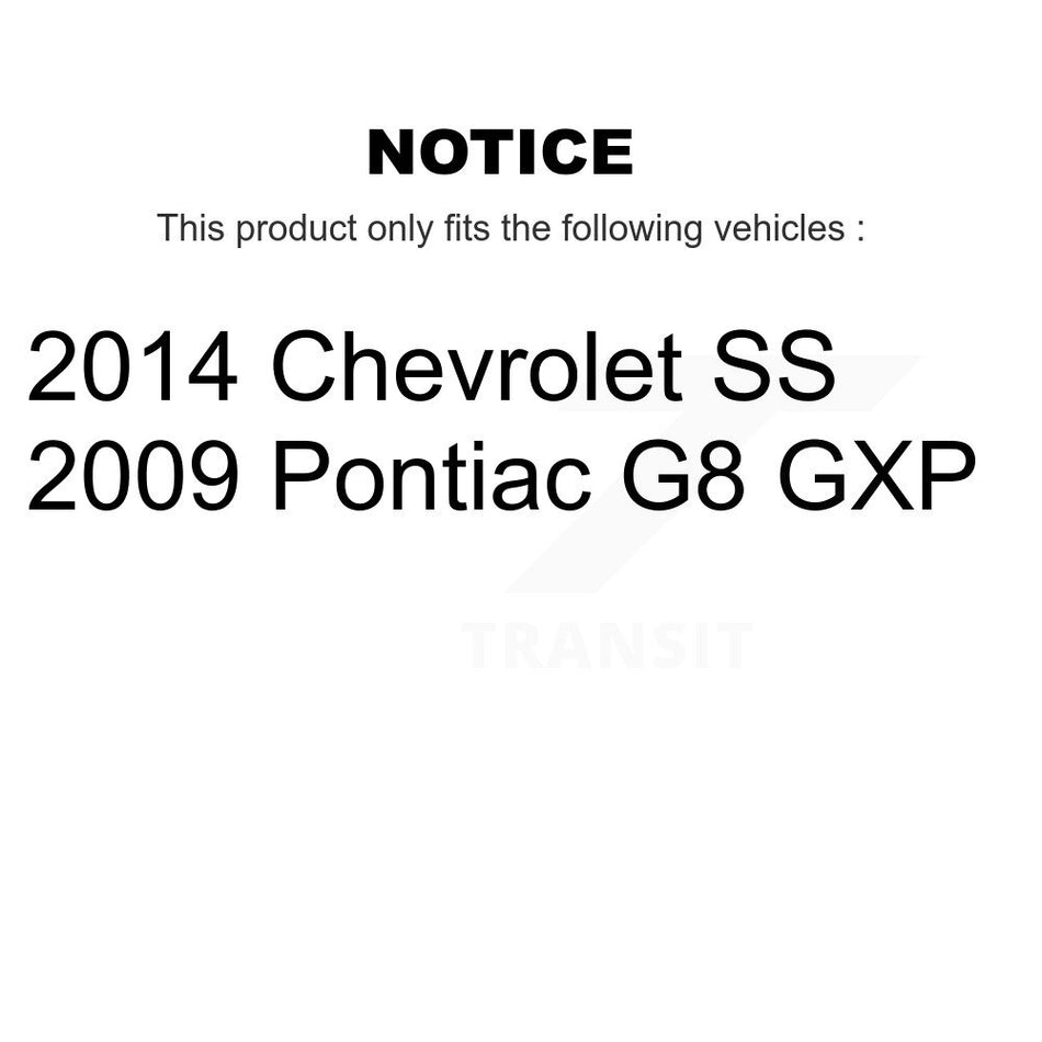 Front Rear Disc Brake Rotors Kit For Pontiac G8 Chevrolet SS K8-101048